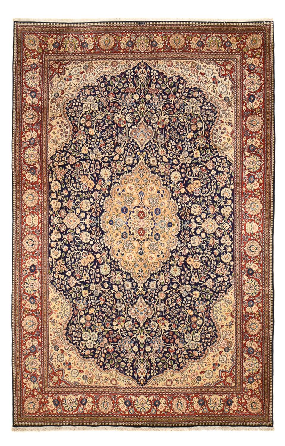 Tappeto Persero - Tabriz - Reale - 381 x 250 cm - blu scuro
