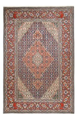 Tappeto Persero - Tabriz - Reale - 303 x 199 cm - rosso scuro