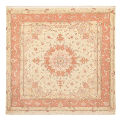 Tappeto Persero - Tabriz - Reale quadrato  - 245 x 245 cm - beige chiaro