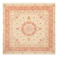 Tappeto Persero - Tabriz - Reale quadrato  - 245 x 245 cm - beige chiaro