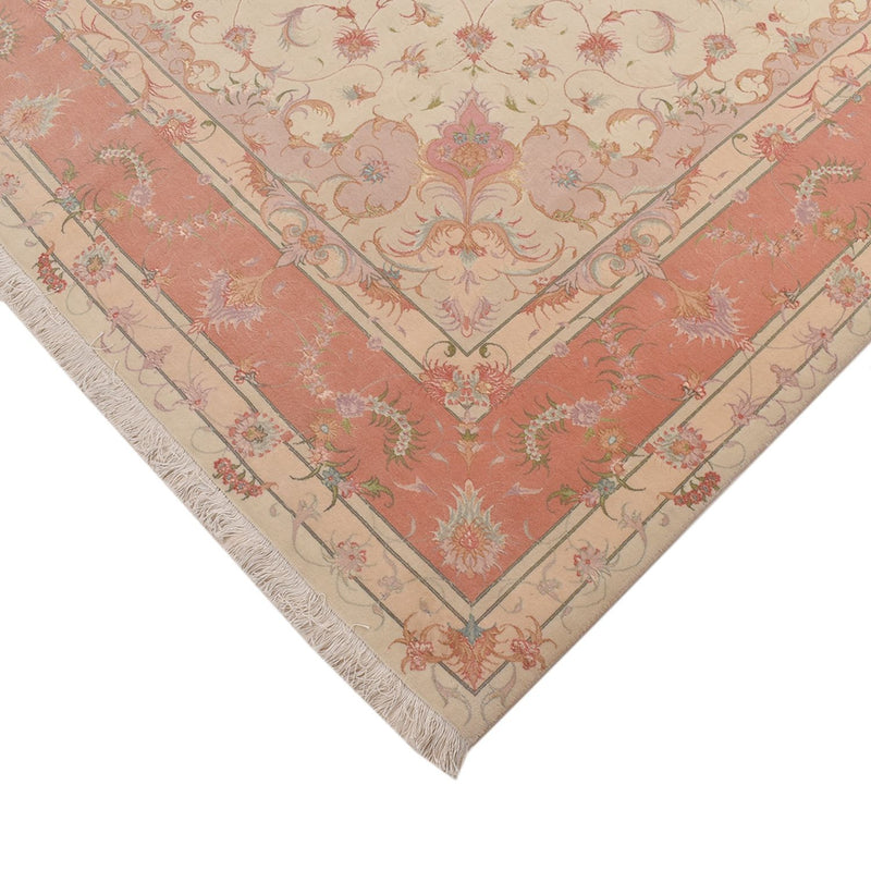 Tappeto Persero - Tabriz - Reale quadrato  - 245 x 245 cm - beige chiaro