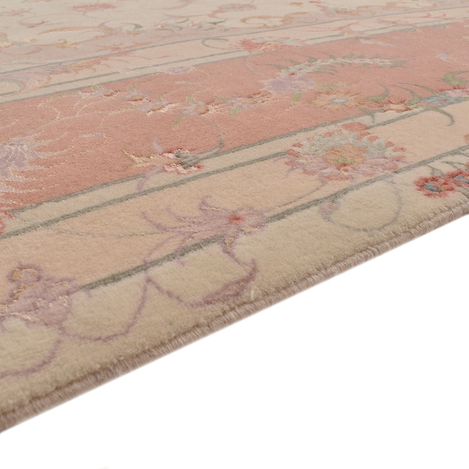Tappeto Persero - Tabriz - Reale quadrato  - 245 x 245 cm - beige chiaro