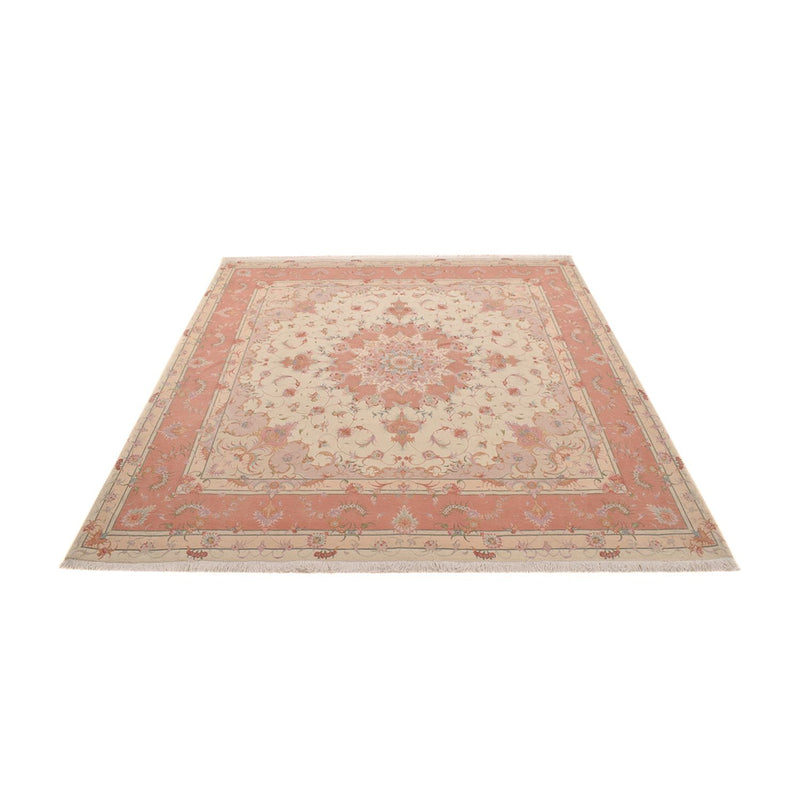 Tappeto Persero - Tabriz - Reale quadrato  - 245 x 245 cm - beige chiaro