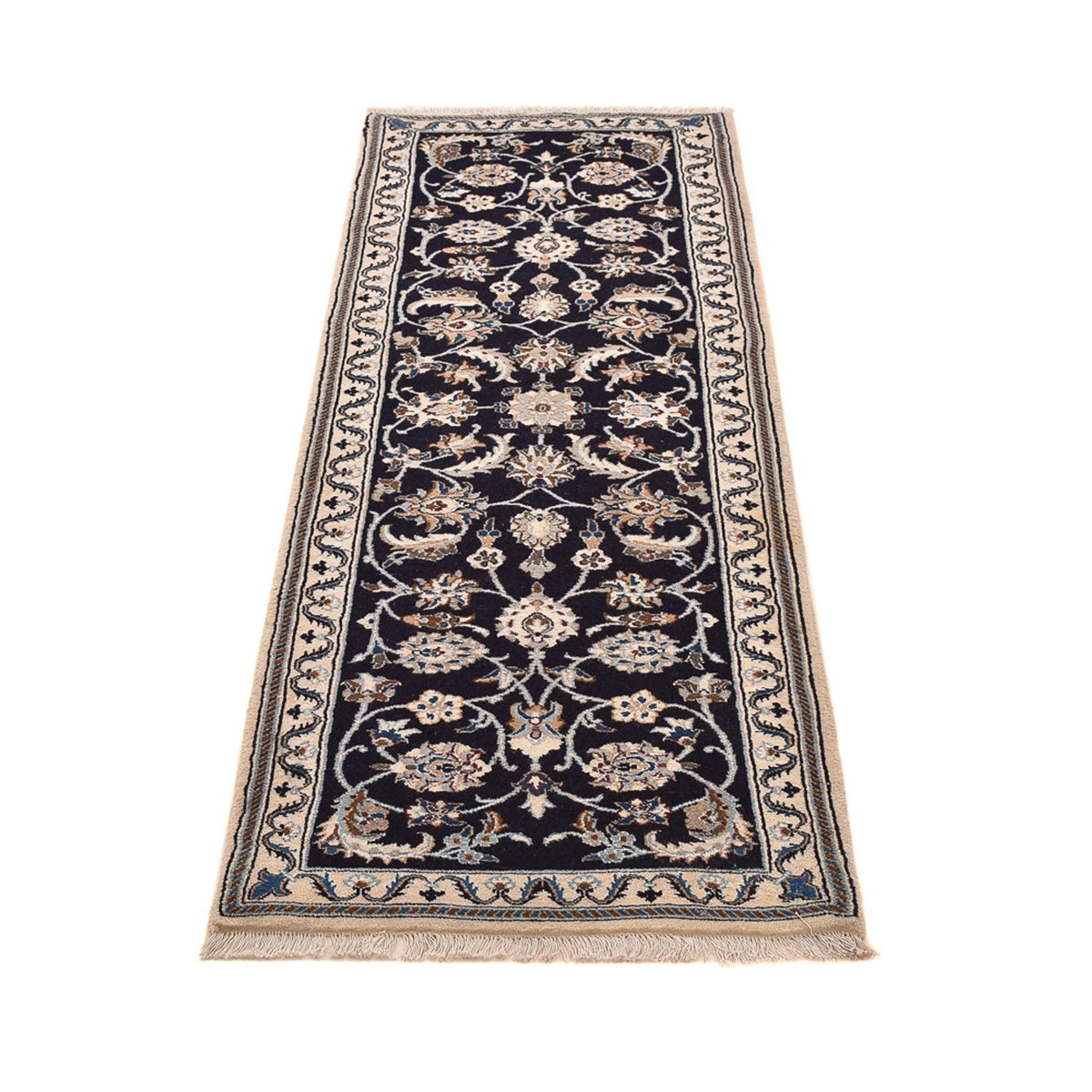 Tappeto corsia Tappeto Persero - Nain - Reale - 186 x 65 cm - blu scuro