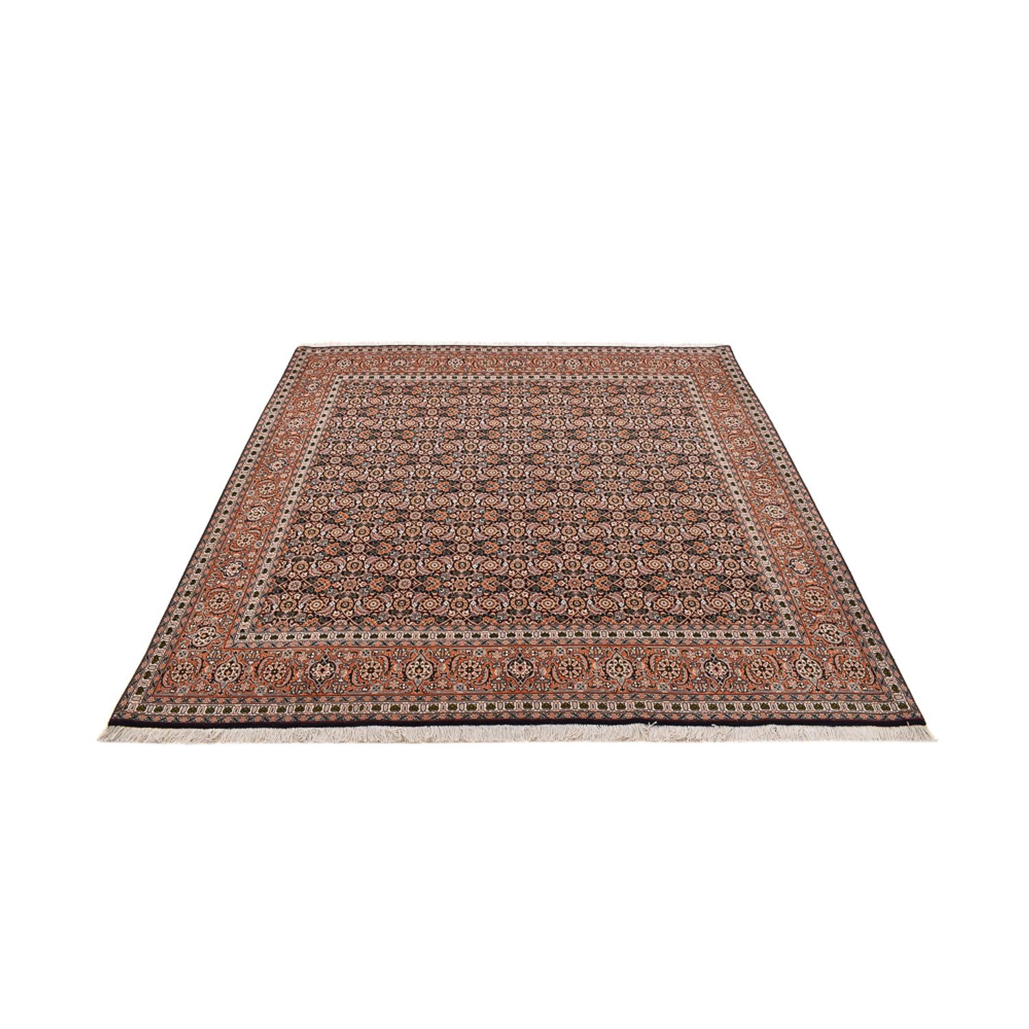 Tappeto Persero - Tabriz - Reale quadrato  - 203 x 202 cm - ruggine