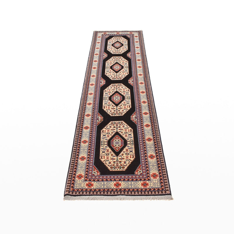 Tappeto corsia Tappeto Persero - Tabriz - Premio - 305 x 75 cm - blu scuro