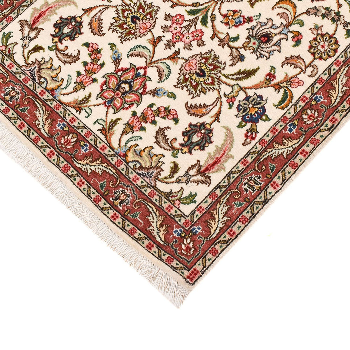 Tappeto corsia Tappeto Persero - Tabriz - Premio - 255 x 70 cm - sabbia