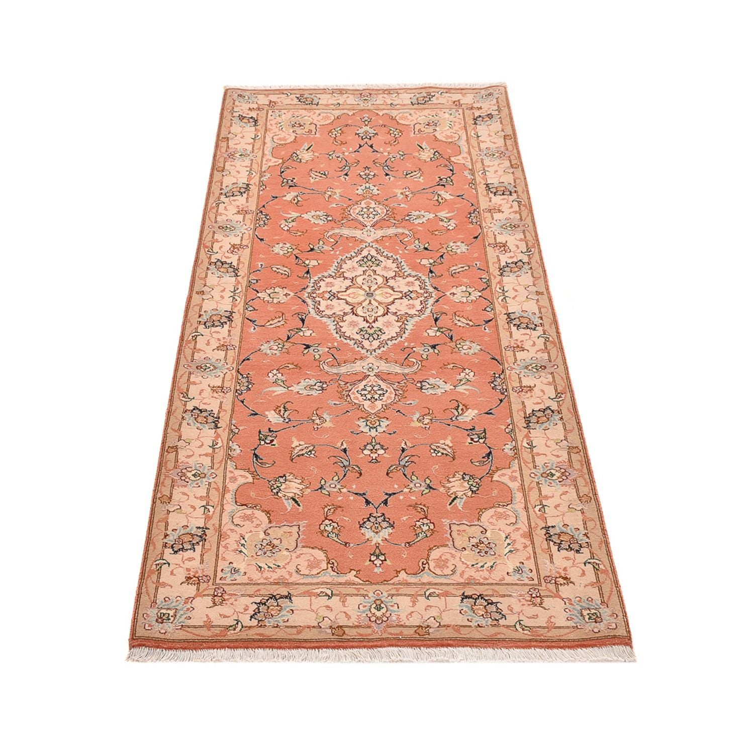 Tappeto corsia Tappeto Persero - Tabriz - Reale - 203 x 80 cm - rosso chiaro