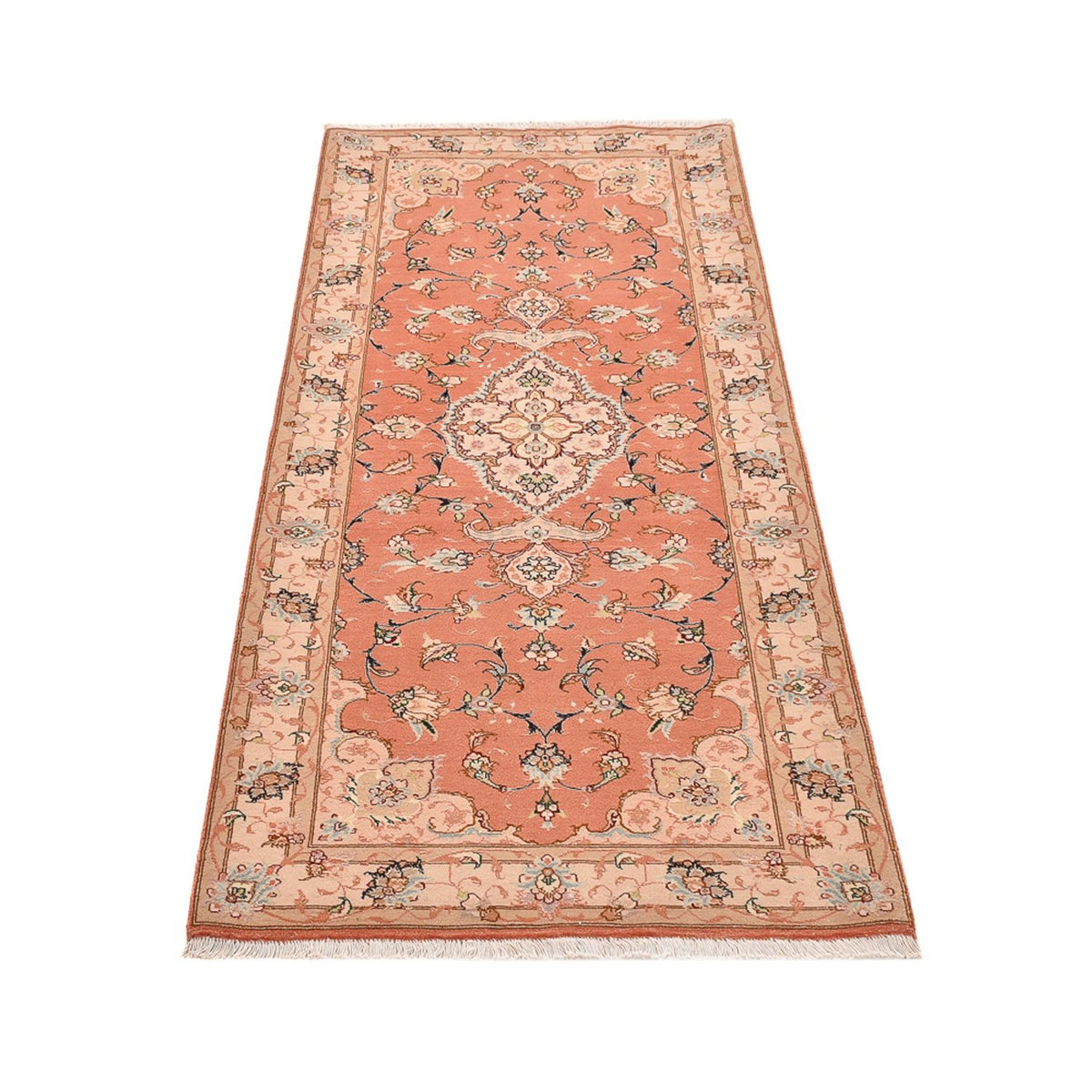 Tappeto corsia Tappeto Persero - Tabriz - Reale - 203 x 80 cm - rosso chiaro