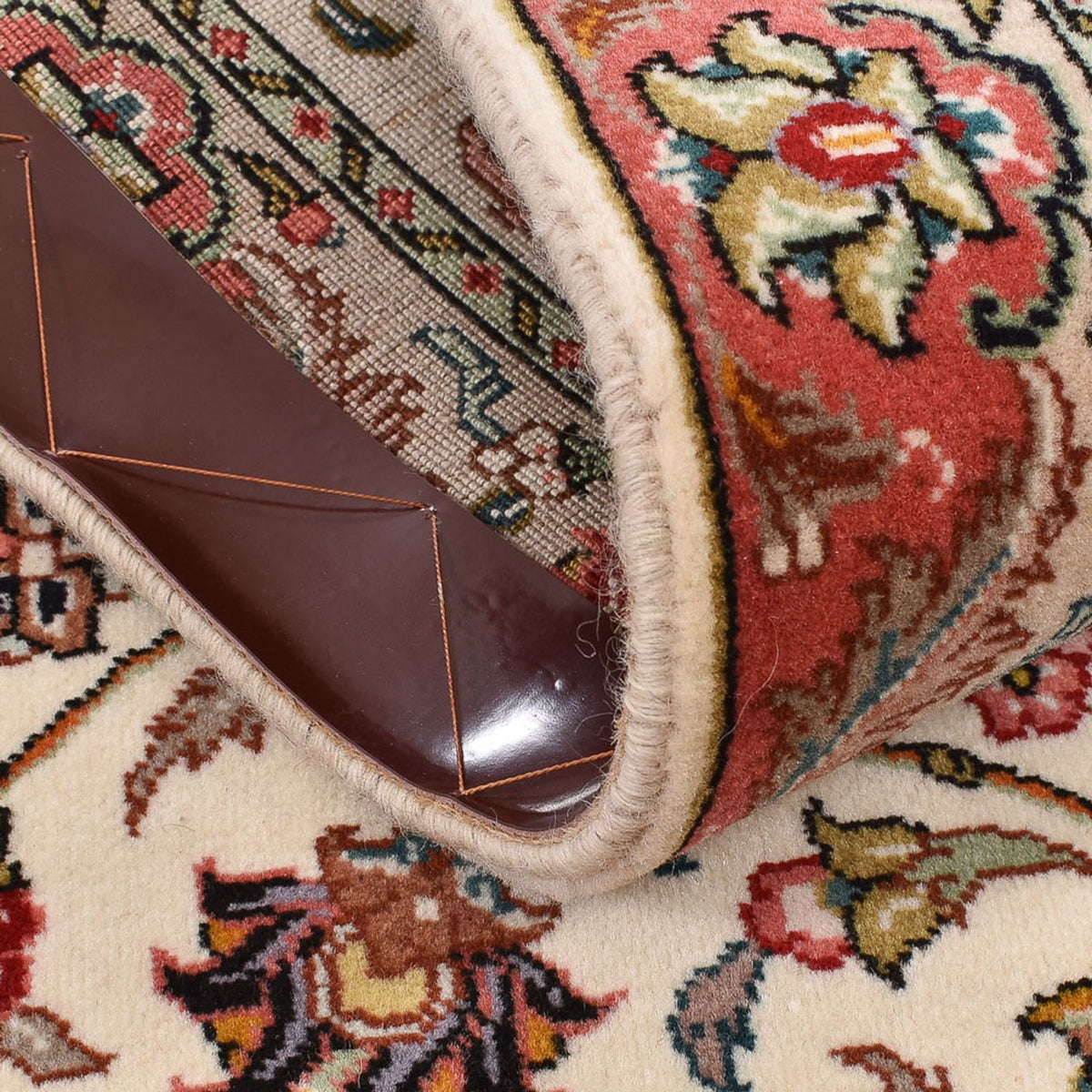 Tappeto corsia Tappeto Persero - Tabriz - Reale - 202 x 71 cm - crema