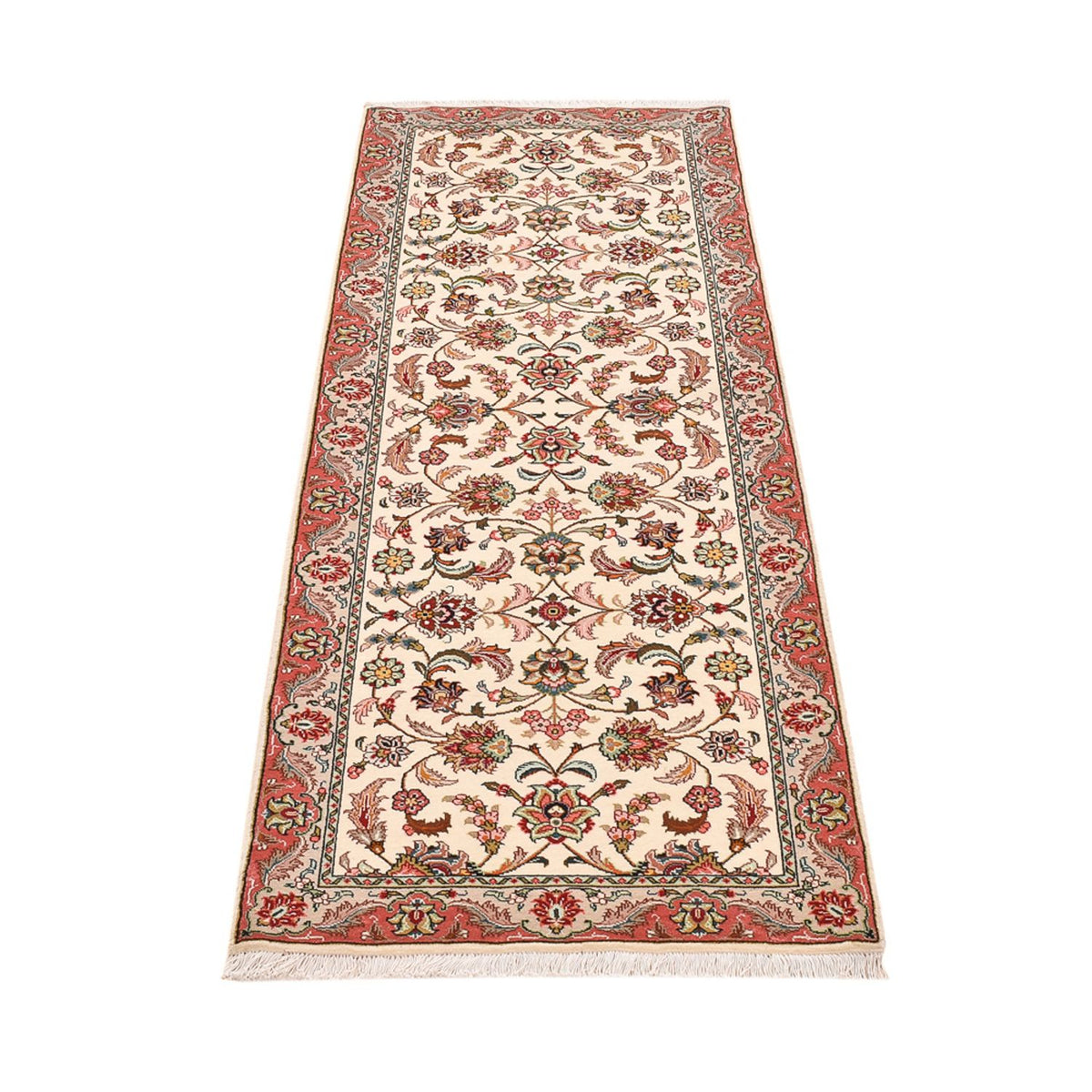 Tappeto corsia Tappeto Persero - Tabriz - Reale - 202 x 71 cm - crema