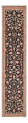 Tabriz - 60 Raj Tappeto 69x290cm - Tappeto persiano - Passatoia / Blu scuro / 69 x 290 cm Passatoia