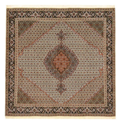 Tappeto Persero - Tabriz - Reale quadrato  - 203 x 198 cm - marrone chiaro