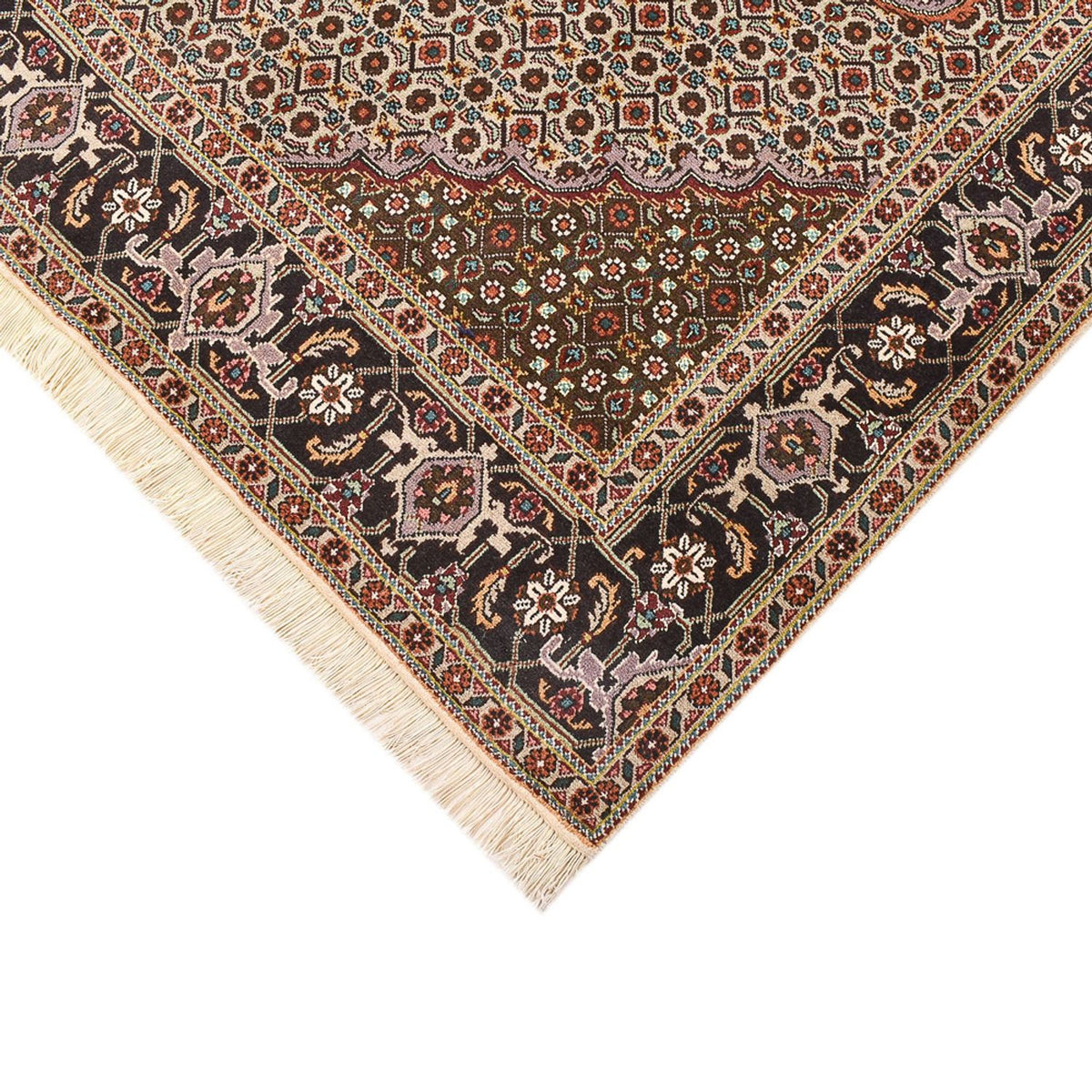 Tappeto Persero - Tabriz - Reale quadrato  - 203 x 198 cm - marrone chiaro