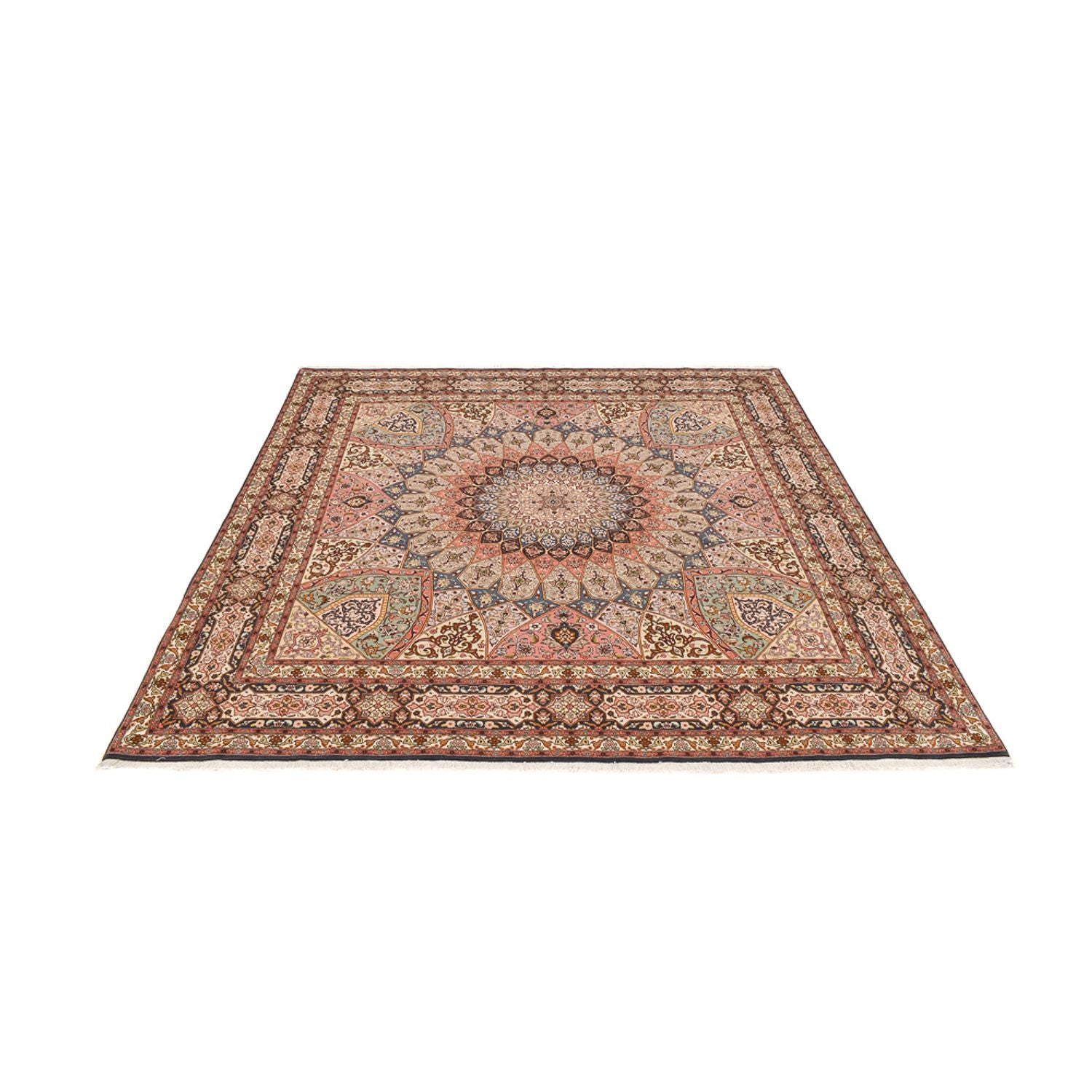 Tappeto Persero - Tabriz - Reale - 263 x 252 cm - beige scuro