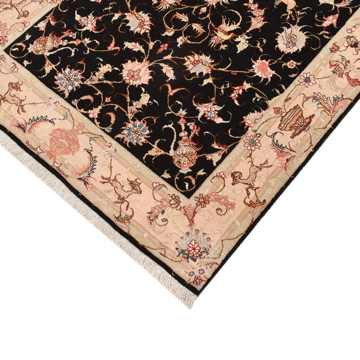 Tappeto corsia Tappeto Persero - Tabriz - Reale - 204 x 100 cm - blu scuro