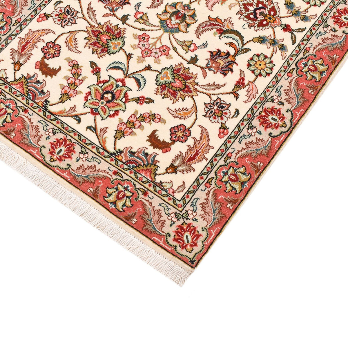 Tappeto corsia Tappeto Persero - Tabriz - Reale - 202 x 69 cm - crema