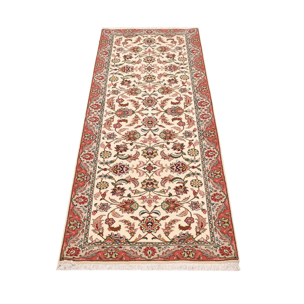 Tappeto corsia Tappeto Persero - Tabriz - Reale - 202 x 69 cm - crema