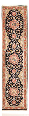 Tappeto corsia Tappeto Persero - Tabriz - Premio - 308 x 74 cm - blu scuro
