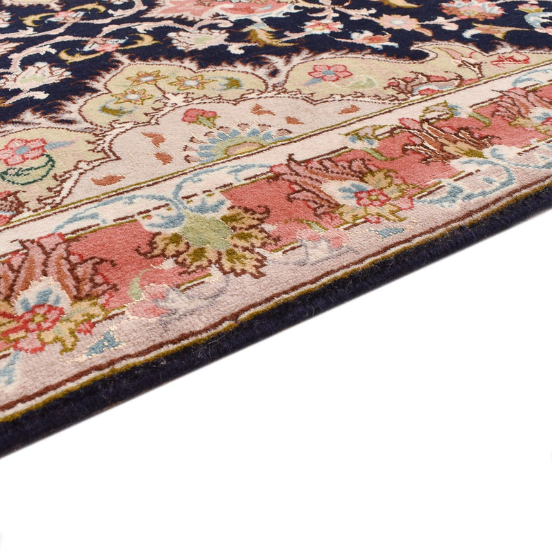 Tappeto corsia Tappeto Persero - Tabriz - Premio - 308 x 74 cm - blu scuro