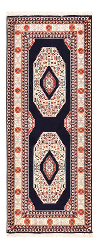 Tappeto corsia Tappeto Persero - Tabriz - Premio - 186 x 72 cm - blu scuro