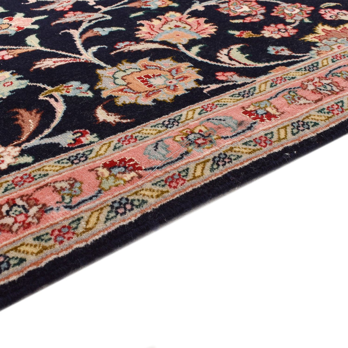 Tappeto corsia Tappeto Persero - Tabriz - Premio - 300 x 66 cm - blu scuro
