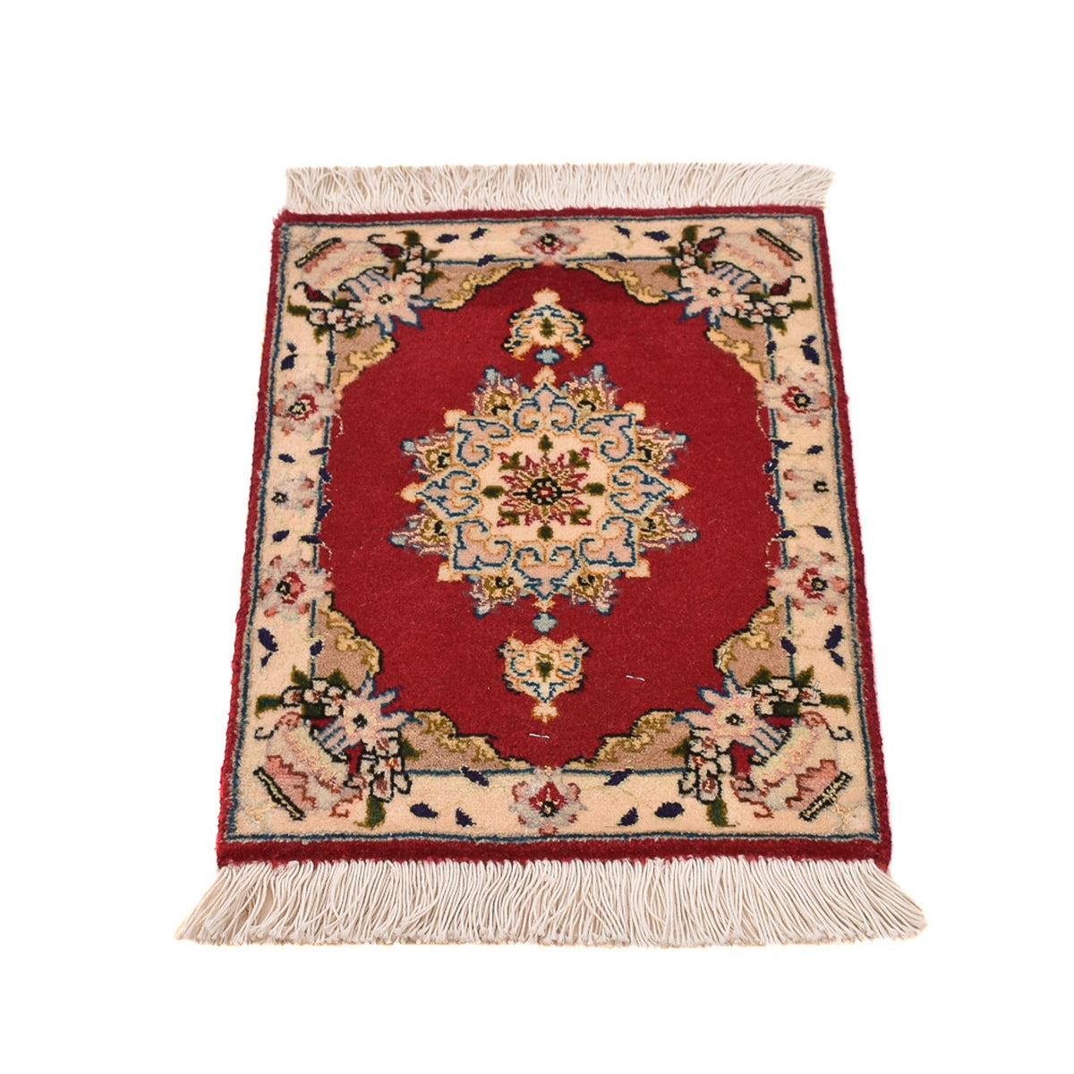 Tappeto Persero - Tabriz - Premio - 40 x 30 cm - rosso