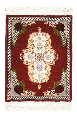 Tappeto Persero - Tabriz - Premio - 40 x 30 cm - rosso scuro