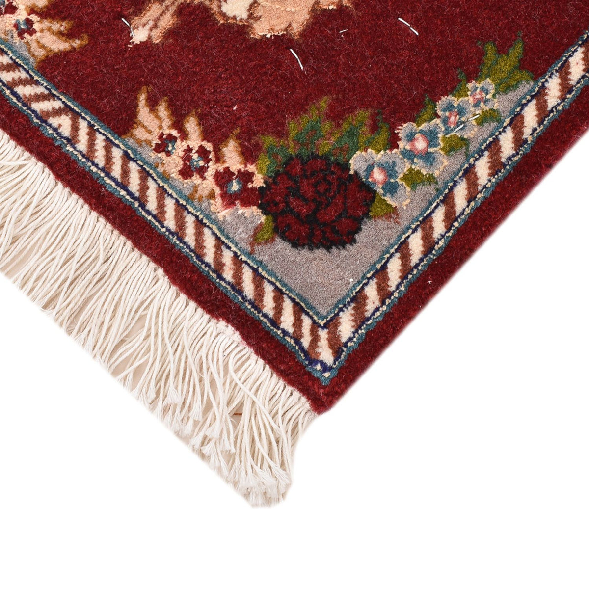 Tappeto Persero - Tabriz - Premio - 40 x 30 cm - rosso scuro