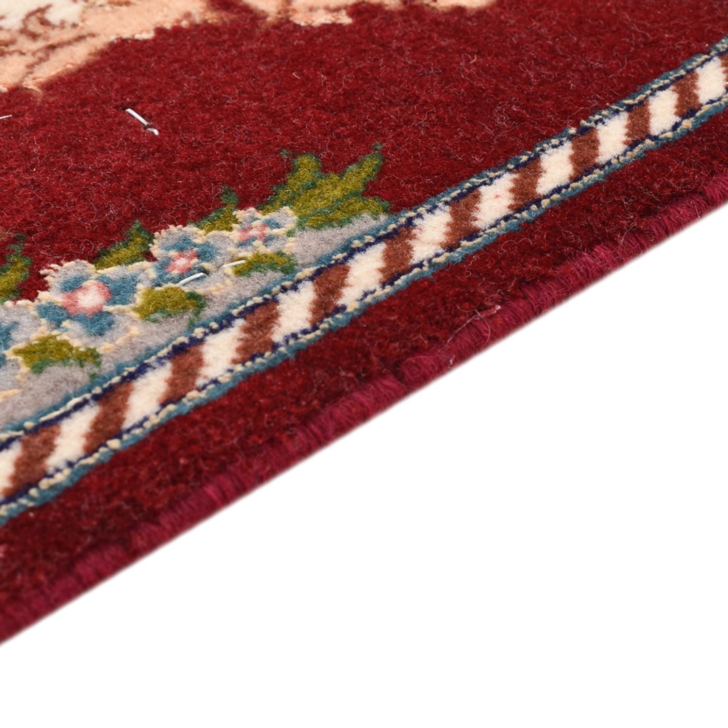 Tappeto Persero - Tabriz - Premio - 40 x 30 cm - rosso scuro