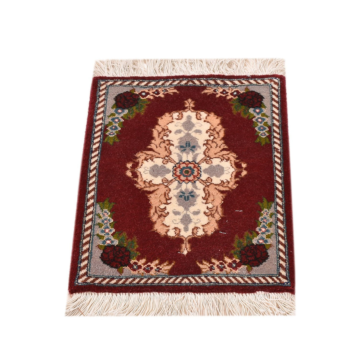 Tappeto Persero - Tabriz - Premio - 40 x 30 cm - rosso scuro