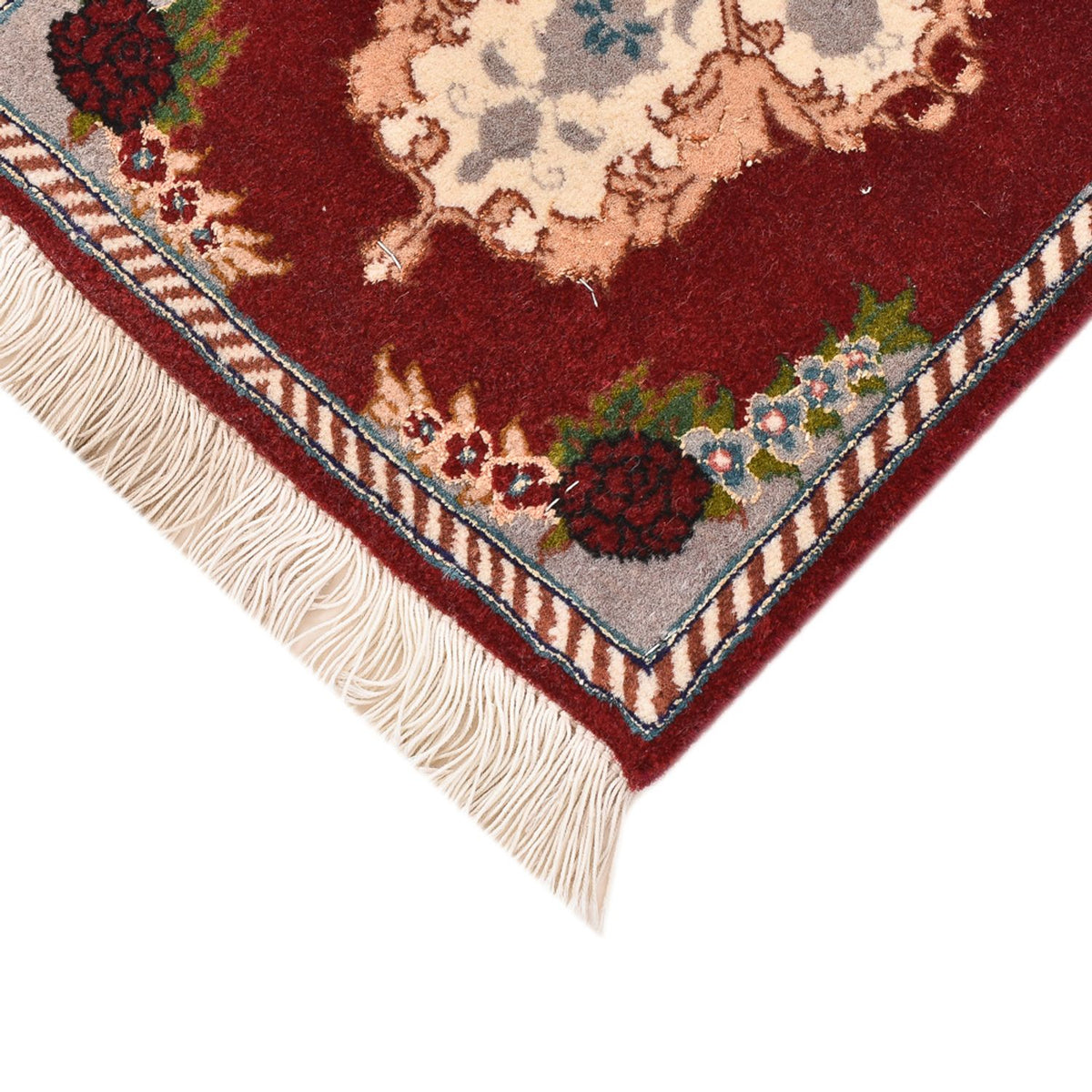 Tappeto Persero - Tabriz - Premio - 40 x 30 cm - rosso scuro