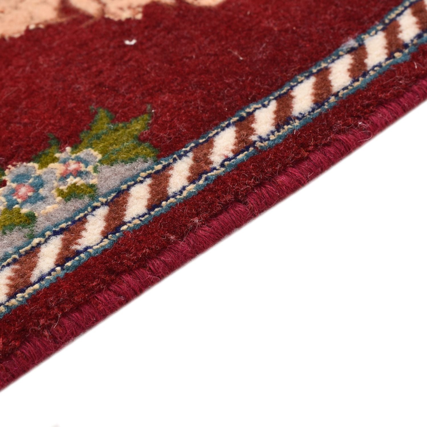 Tappeto Persero - Tabriz - Premio - 40 x 30 cm - rosso scuro