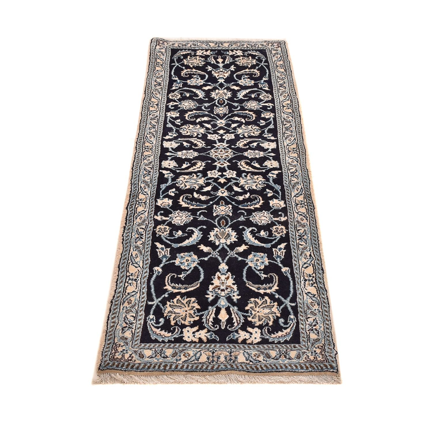 Tappeto corsia Tappeto Persero - Nain - Reale - 203 x 62 cm - blu scuro