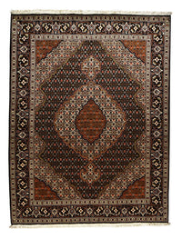 Tappeto Persero - Tabriz - Reale - 205 x 153 cm - marrone scuro