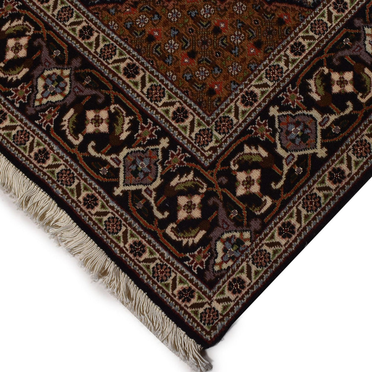 Tappeto Persero - Tabriz - Reale - 205 x 153 cm - marrone scuro
