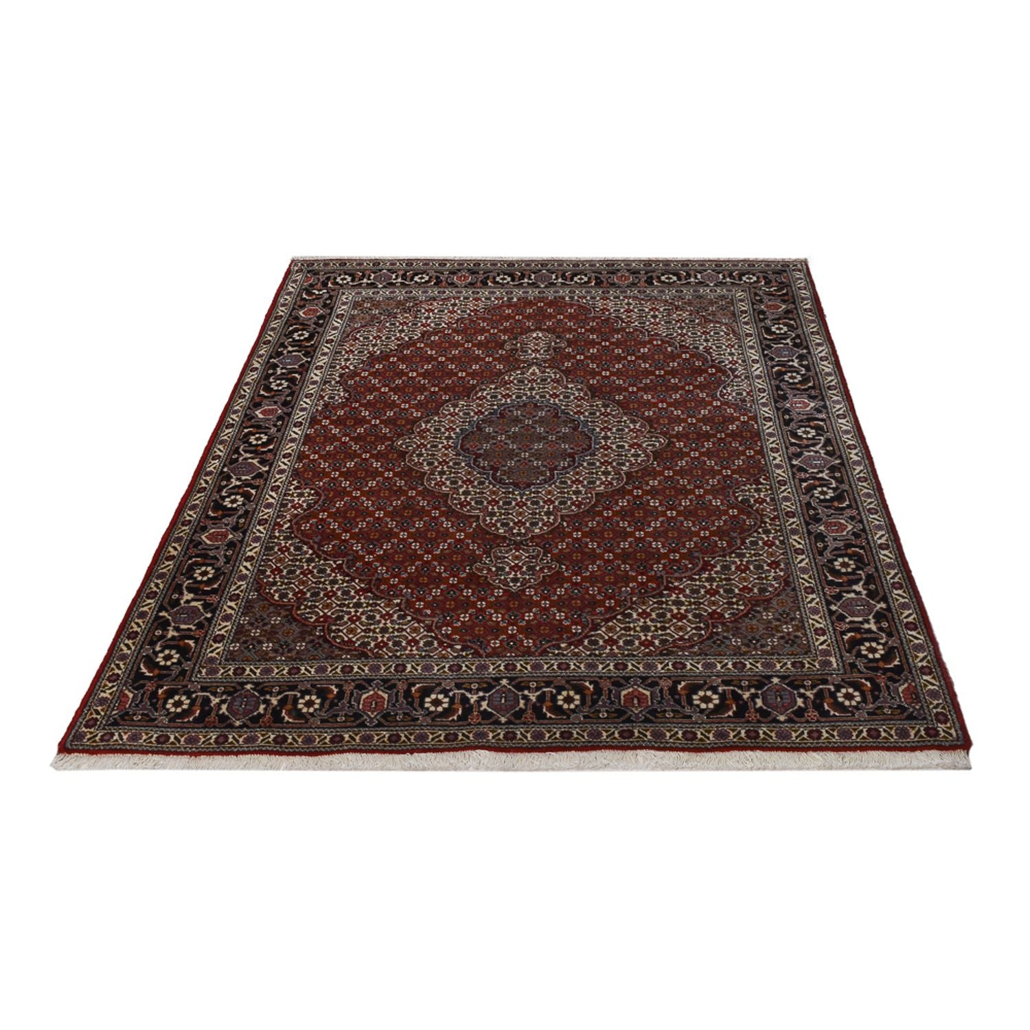 Tappeto Persero - Tabriz - Reale - 200 x 150 cm - rosso scuro