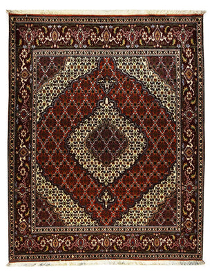 Tappeto Persero - Tabriz - Reale - 200 x 155 cm - rosso scuro