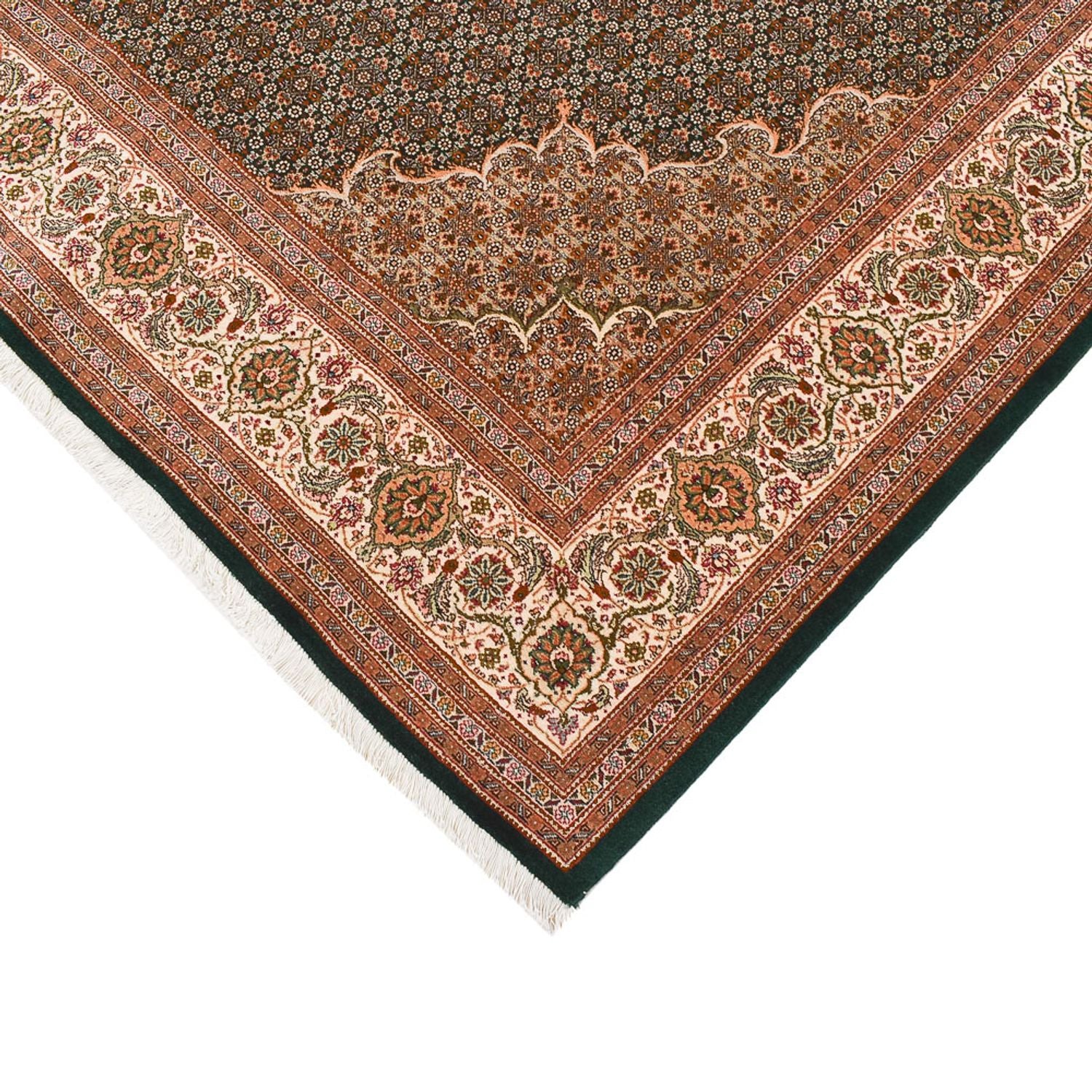 Tappeto corsia Tappeto Persero - Tabriz - Reale - 404 x 200 cm - sabbia