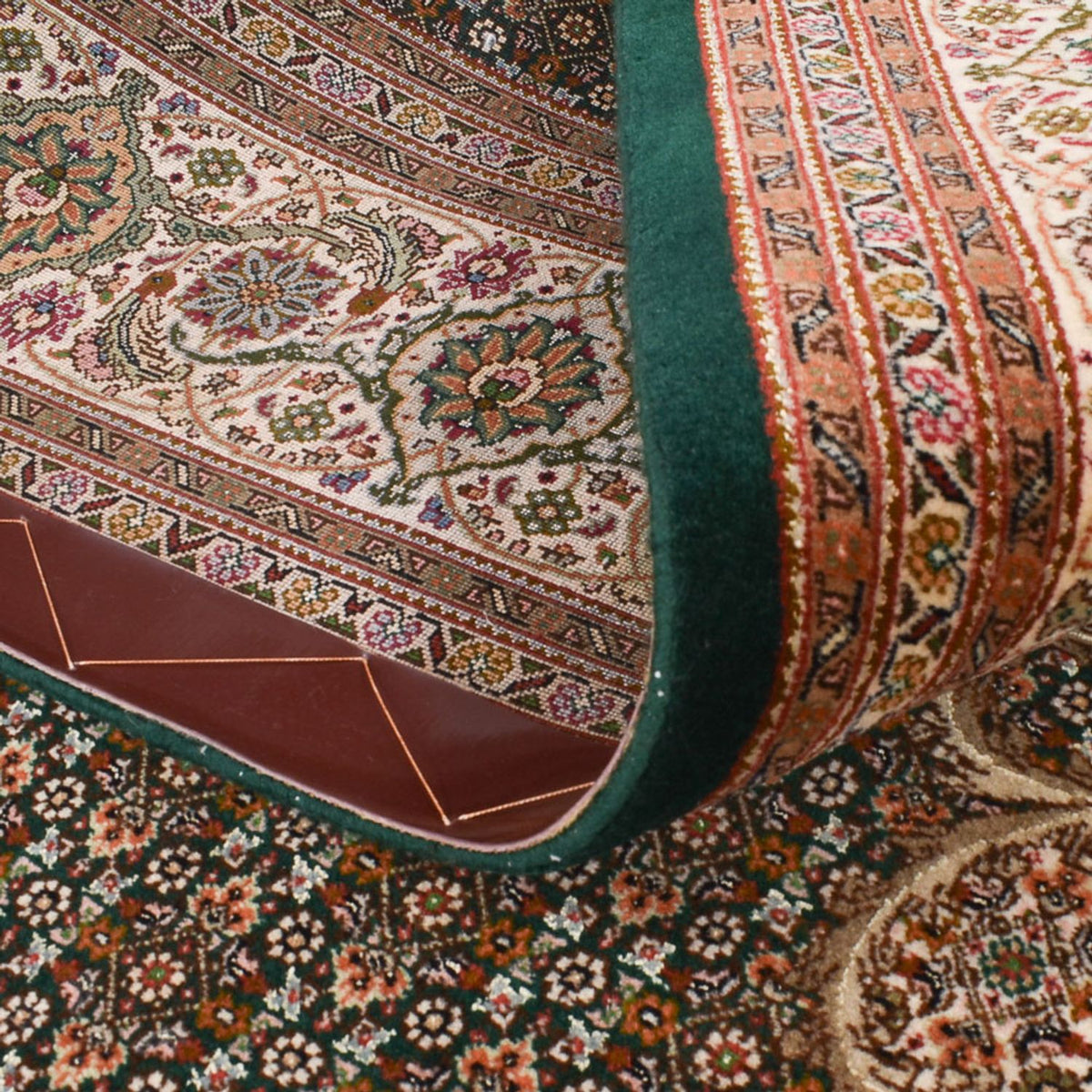 Tappeto corsia Tappeto Persero - Tabriz - Reale - 404 x 200 cm - sabbia