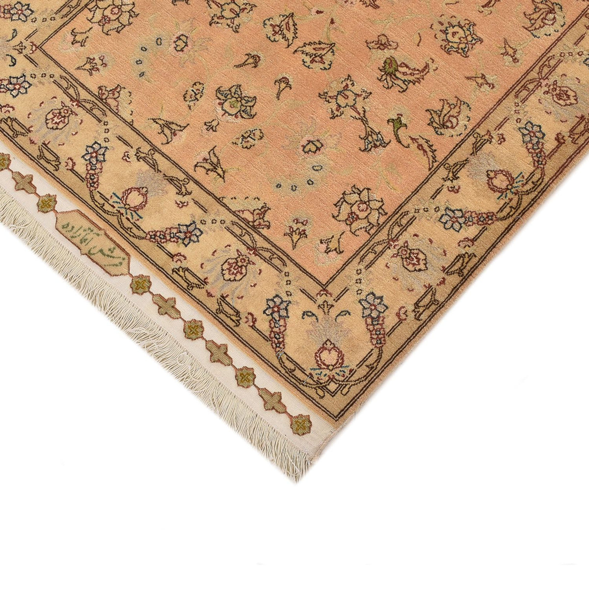 Tappeto corsia Tappeto Persero - Tabriz - Reale - 378 x 78 cm - beige