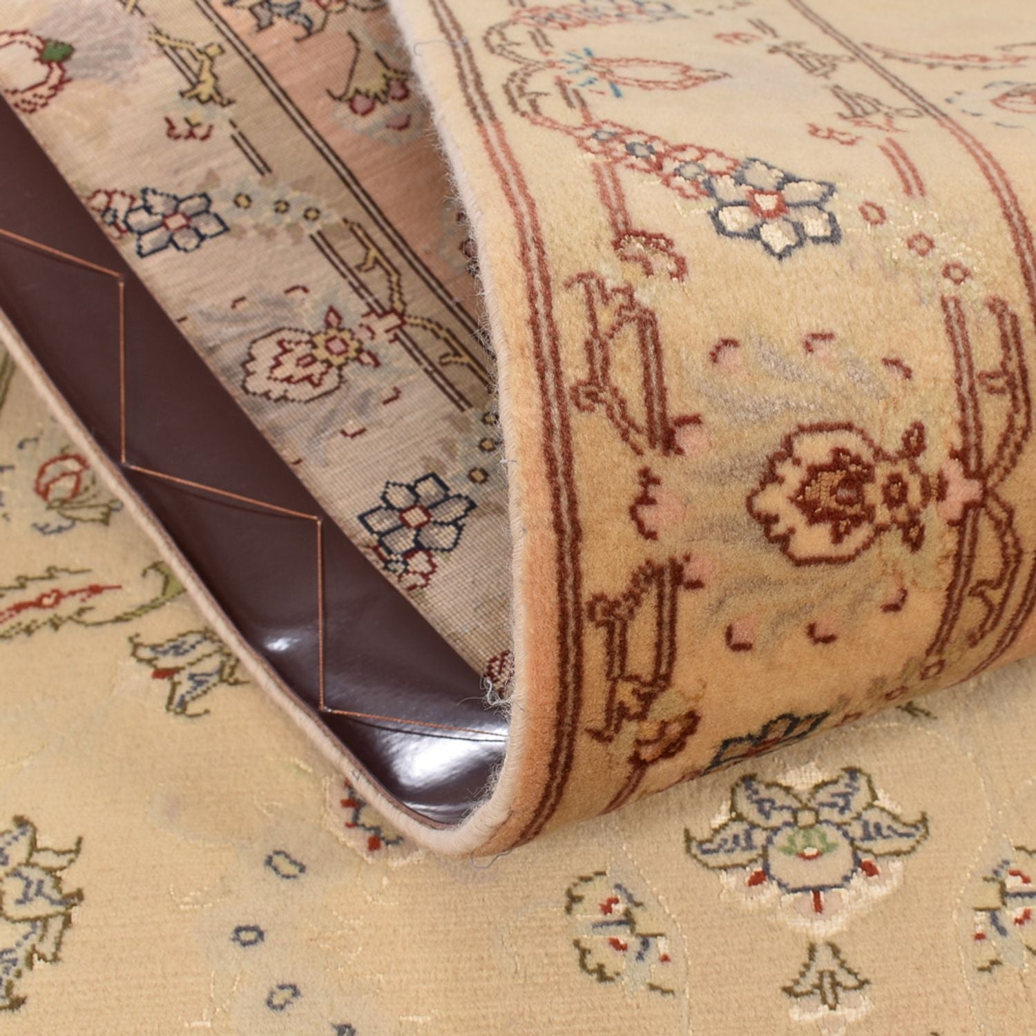 Tappeto corsia Tappeto Persero - Tabriz - Reale - 378 x 78 cm - beige