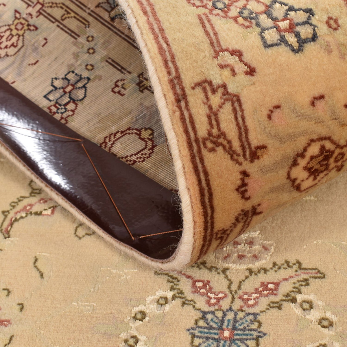 Tappeto corsia Tappeto Persero - Tabriz - Reale - 376 x 80 cm - oro