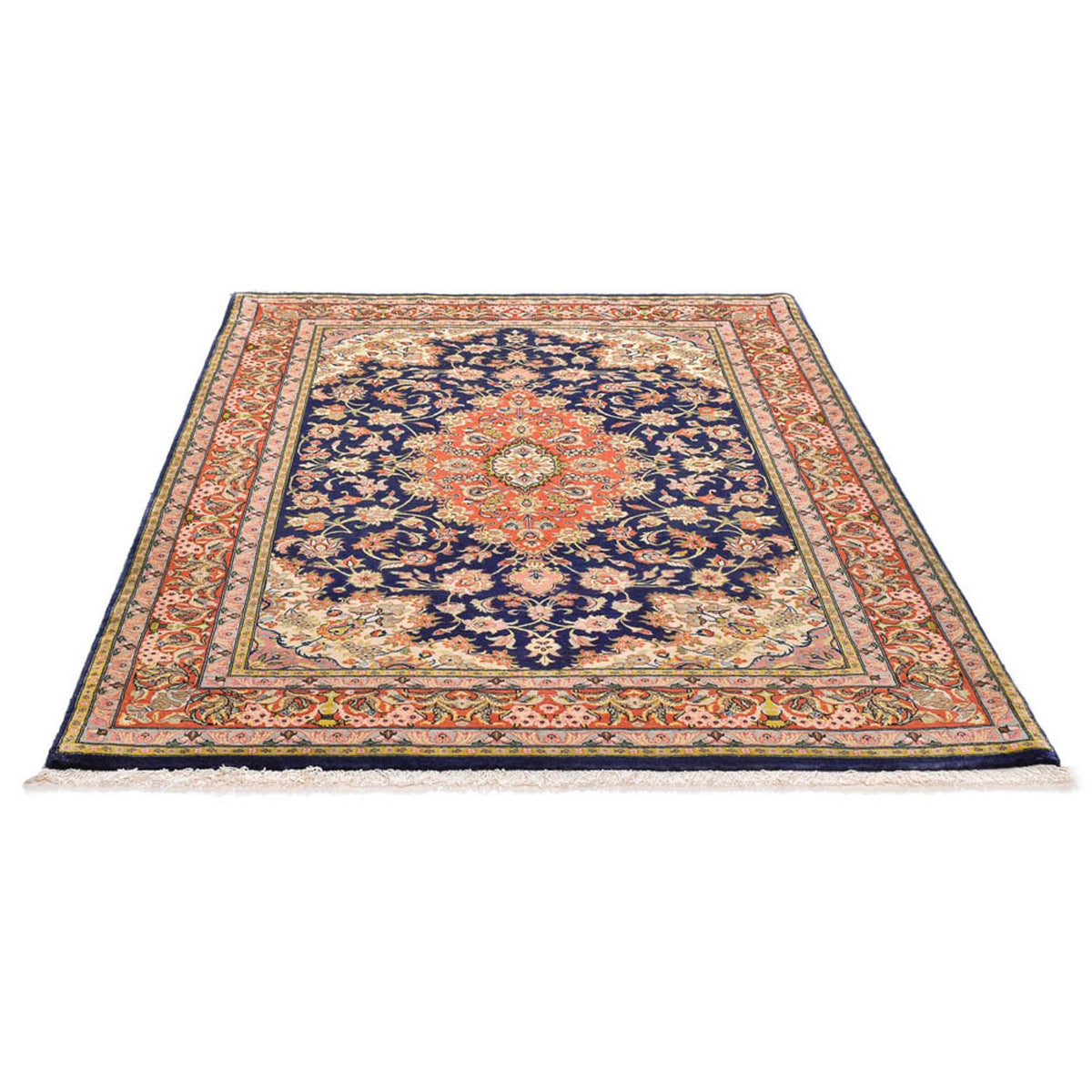 Tappeto Persero - Ghom - Reale - 194 x 137 cm - blu scuro