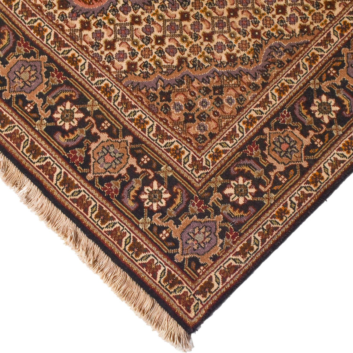 Tappeto Persero - Tabriz - Reale - 210 x 151 cm - marrone scuro