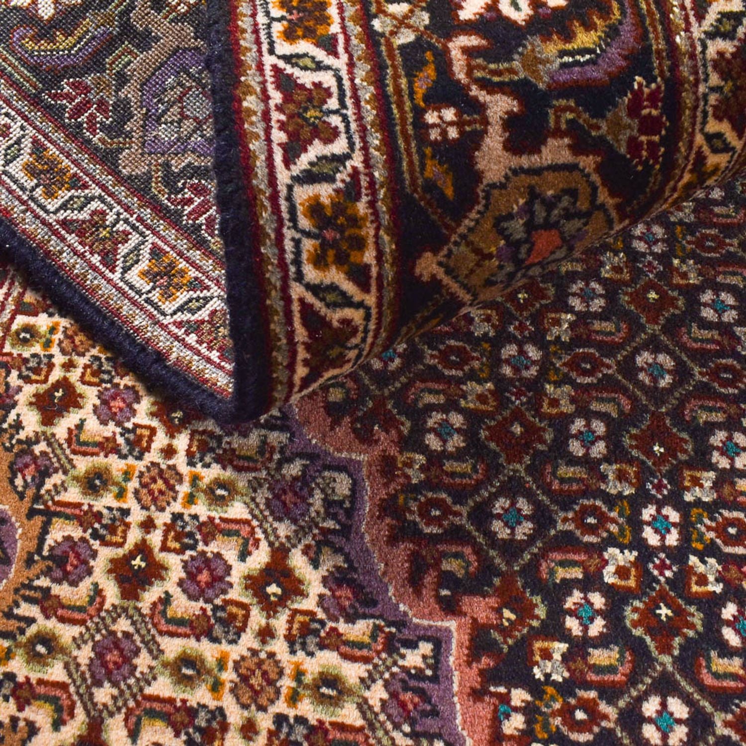 Tappeto Persero - Tabriz - Reale - 210 x 151 cm - marrone scuro