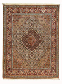 Tappeto Persero - Tabriz - Reale - 198 x 156 cm - marrone scuro