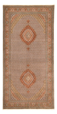 Tappeto corsia Tappeto Persero - Tabriz - Reale - 403 x 200 cm - marrone chiaro