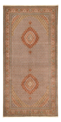 Tappeto corsia Tappeto Persero - Tabriz - Reale - 403 x 200 cm - marrone chiaro