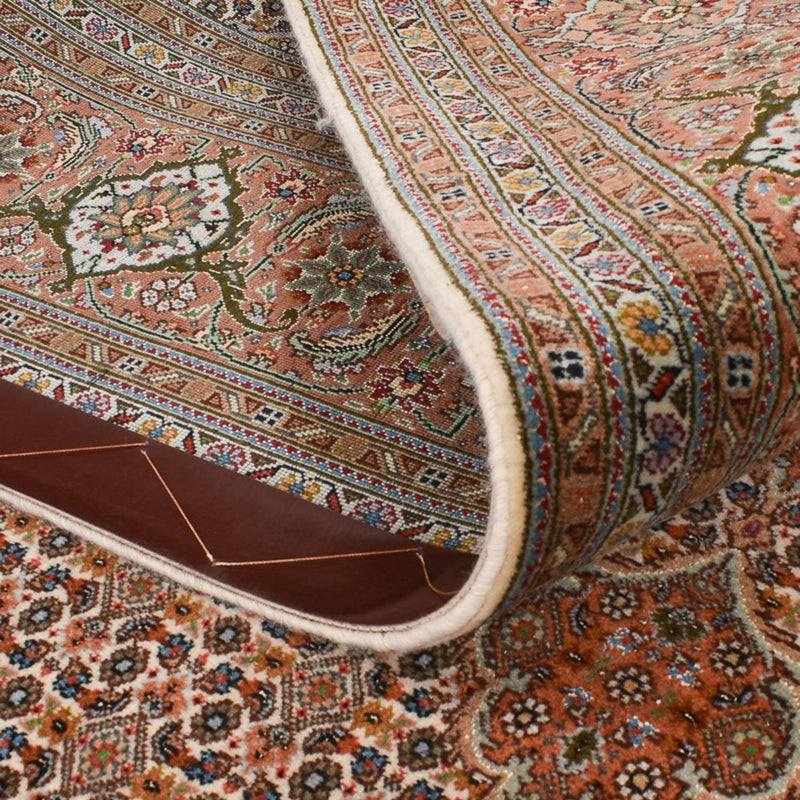 Tappeto corsia Tappeto Persero - Tabriz - Reale - 403 x 200 cm - marrone chiaro